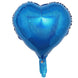 2 Pack | 15inches 4D Royal Blue Heart Mylar Foil Helium or Air Balloons