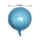 Blue 13-inch helium balloon with a shiny finish
