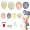 110 Pack | Cream, Gray & Peach DIY Balloon Garland Arch Party Kit
