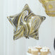 Set of 6 | Gold/Black Marble Mylar Foil Party Balloon Set