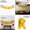 13Inch Ready-To-Use Shiny Gold "Congrats" Mylar Foil Balloon Banner Sign
