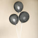 25 Pack | 12Inch Metallic Chrome Charcoal Gray Latex Helium/Air Balloons