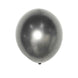 25 Pack | 12Inch Metallic Chrome Charcoal Gray Latex Helium/Air Balloons#whtbkgd