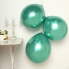 5 Pack | 18Inch Metallic Chrome Green Latex Helium or Air Party Balloons