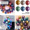 5 Pack | 18Inch Metallic Chrome Green Latex Helium or Air Party Balloons