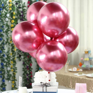 Add a Touch of Glamour with Metallic Chrome Pink Balloons