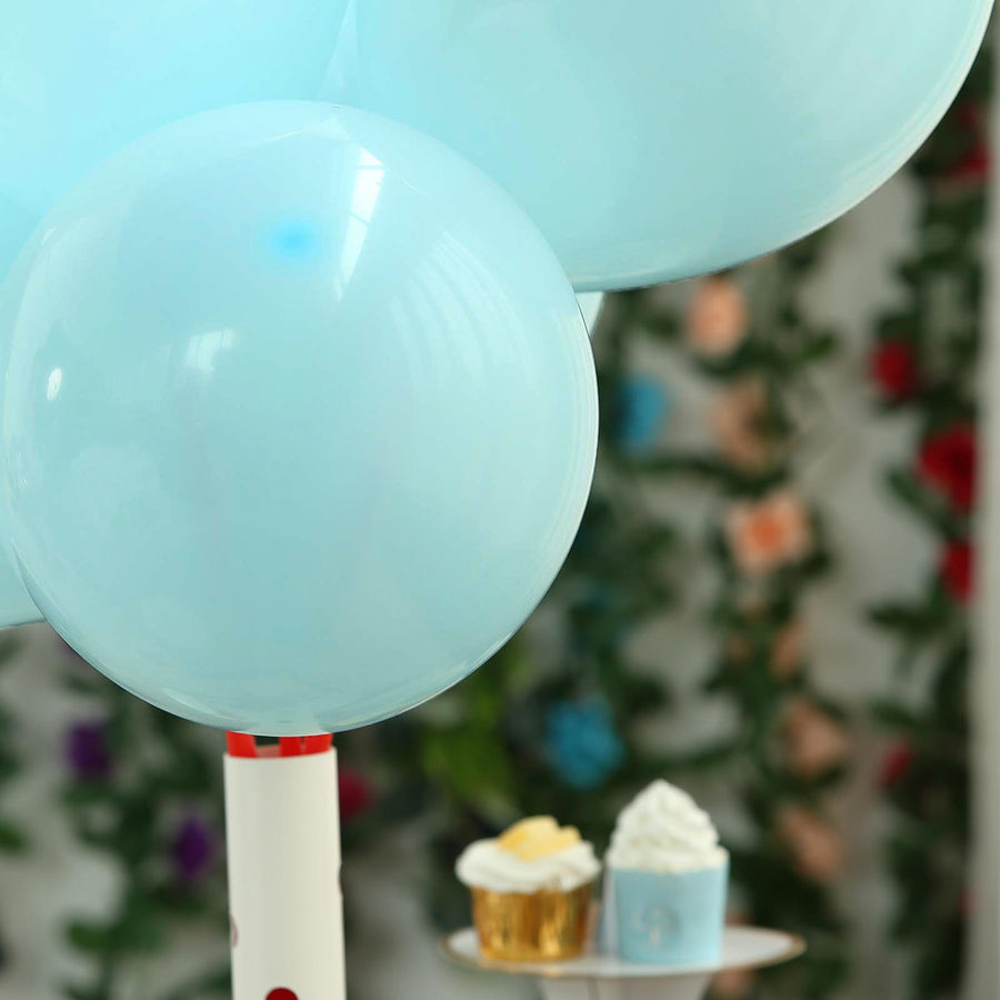 25 Pack | 10inches Matte Pastel Light Blue Helium/Air Latex Party Balloons