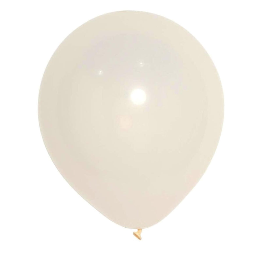 25 Pack | 10inches Matte Pastel Off White Helium/Air Latex Party Balloons#whtbkgd