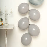 25 Pack | 12inch Matte Pastel Silver Gray Helium/Air Latex Party Balloons