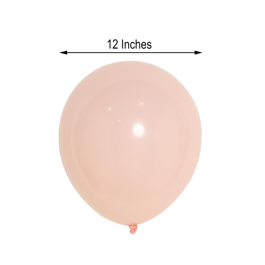 25 Pack | 12inch Matte Pastel Blush Helium or Air Latex Party Balloons