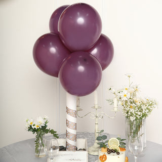 Create a Stunning Atmosphere with 12" Matte Pastel Eggplant Helium Balloons