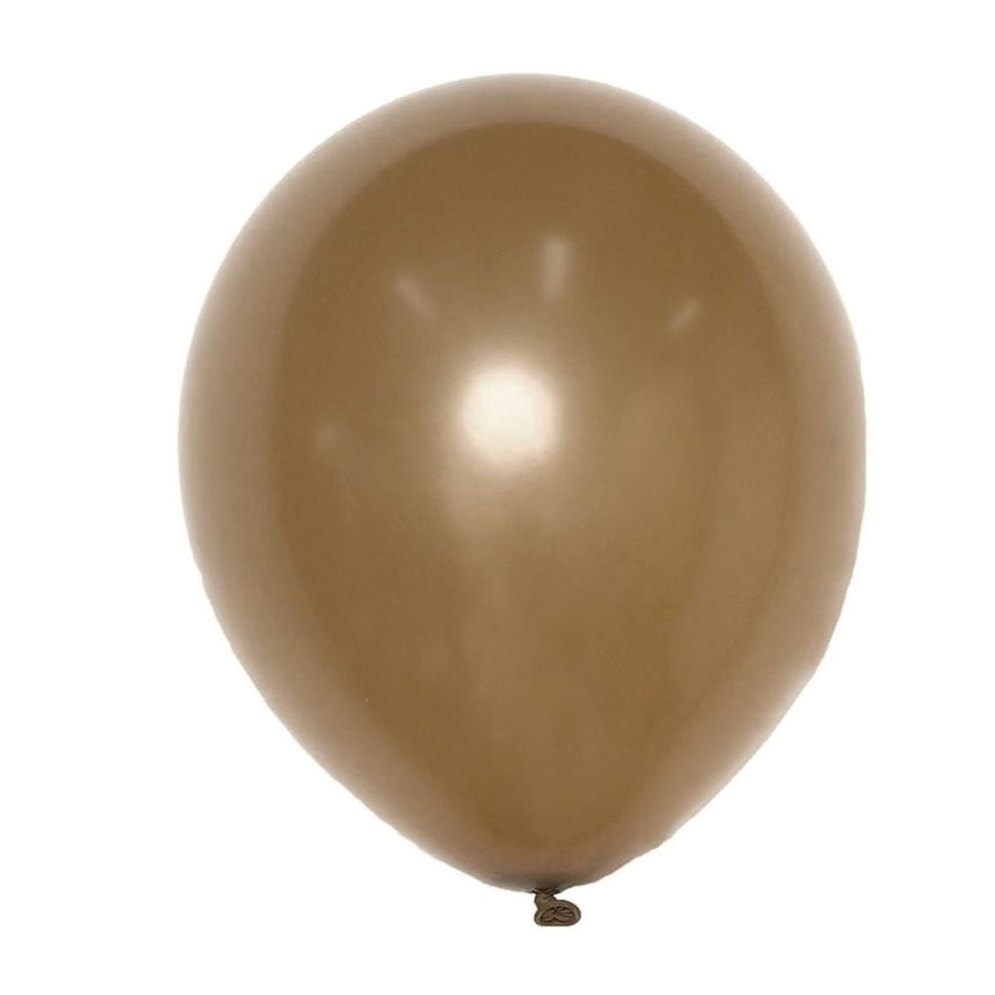 25 Pack | 12inch Matte Pastel Mocha Helium or Air Latex Party Balloons#whtbkgd
