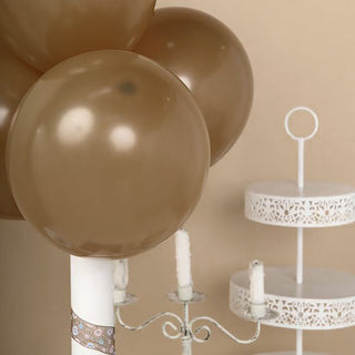 Effortlessly Enhance Your Event with 12" Matte Pastel Mocha Balloons
