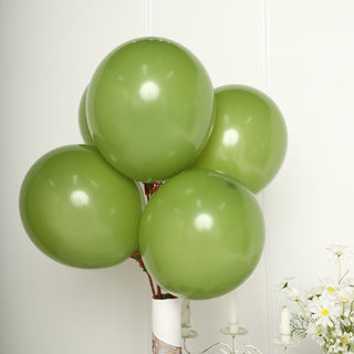 Elevate Your Event Decor with 12" Matte Pastel Moss Green Balloons
