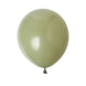 25 Pack | 12Inch Matte Pastel Olive Green Helium/Air Latex Party Balloons#whtbkgd