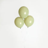 25 Pack | 12Inch Matte Pastel Olive Green Helium/Air Latex Party Balloons