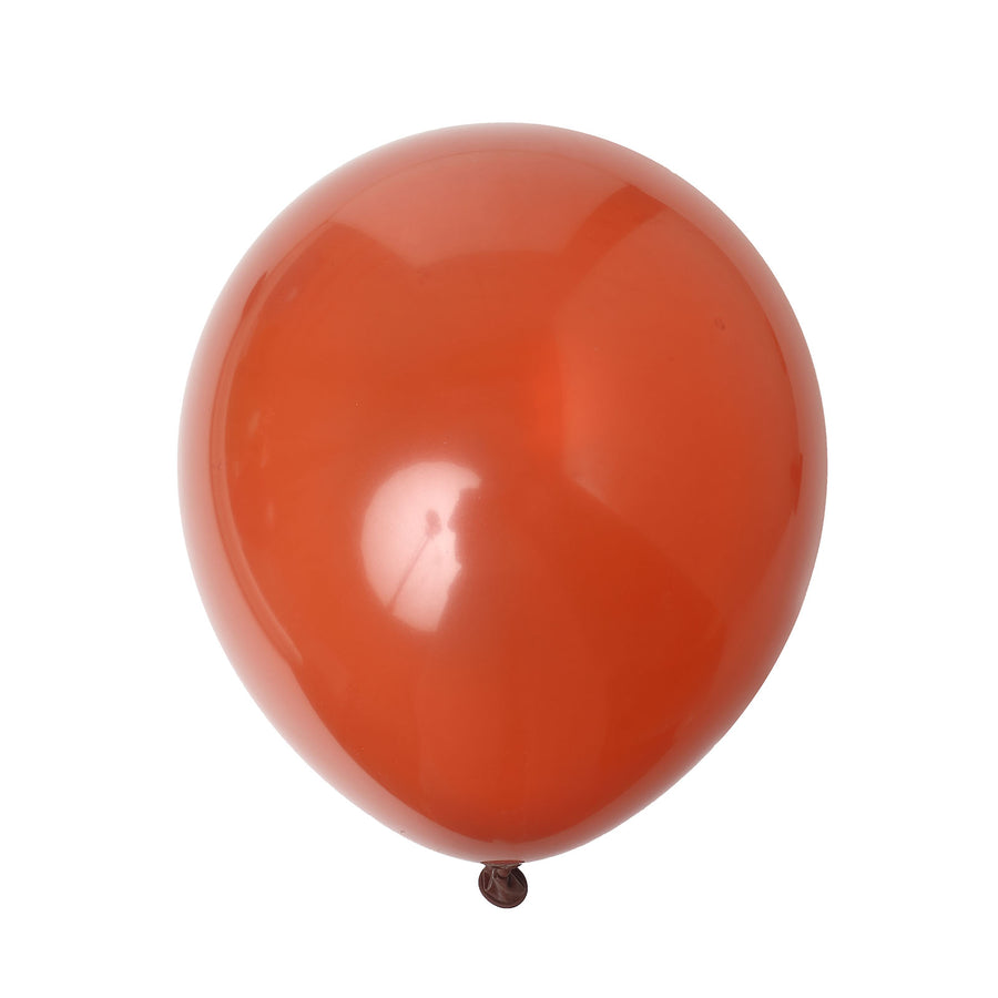 25 Pack 12inch Matte Pastel Terracotta (Rust) Helium/Air Latex Party Balloons#whtbkgd