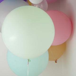 Elevate Your Event Decor with 32" Large Matte Pastel Mint Helium/Air Premium Latex Balloons
