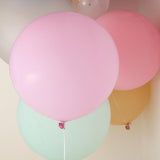 2 Pack | 32inches Large Matte Pastel Pink Helium/Air Premium Latex Balloons