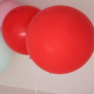 Experience Long-Lasting Fun with 32" Large Matte Red Helium or Air Premium Latex Balloons