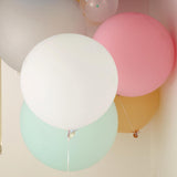 2 Pack | 32inch Large Balloons Helium or Air Latex Balloons Pastel White