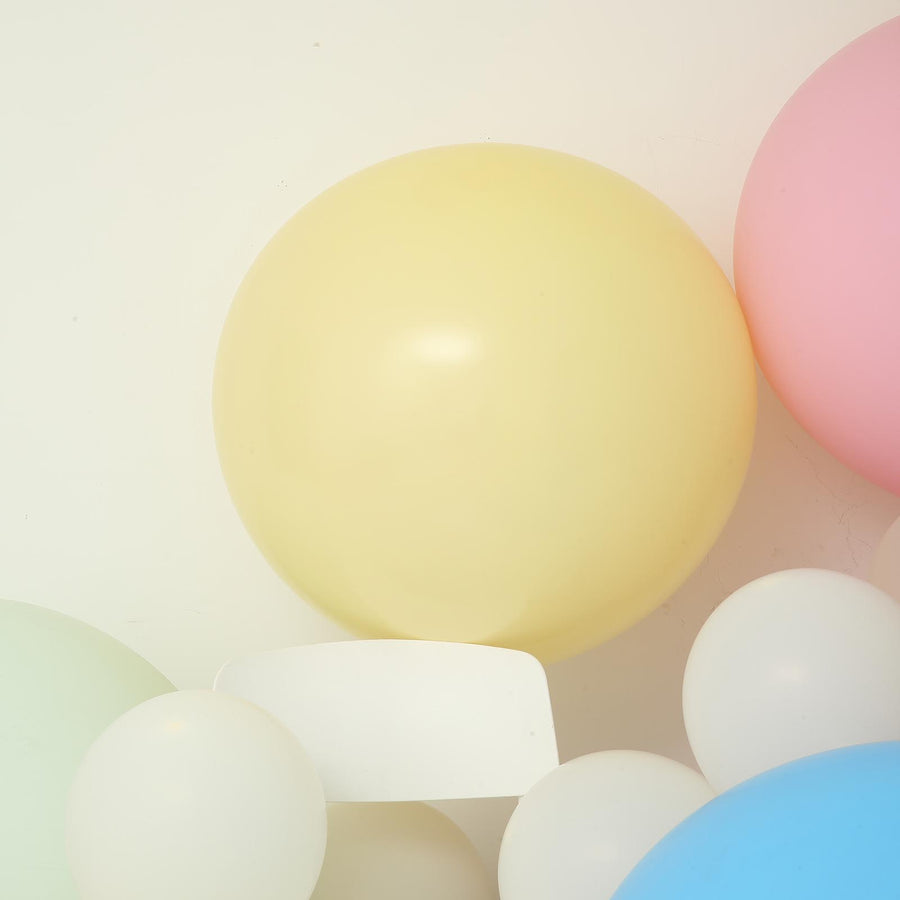 2 Pack | 32inch Large Balloons Helium or Air Latex Balloons Pastel Yellow