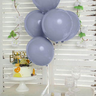 Add a Splash of Color to Your Celebration with Matte Blue/Gray Latex Balloons