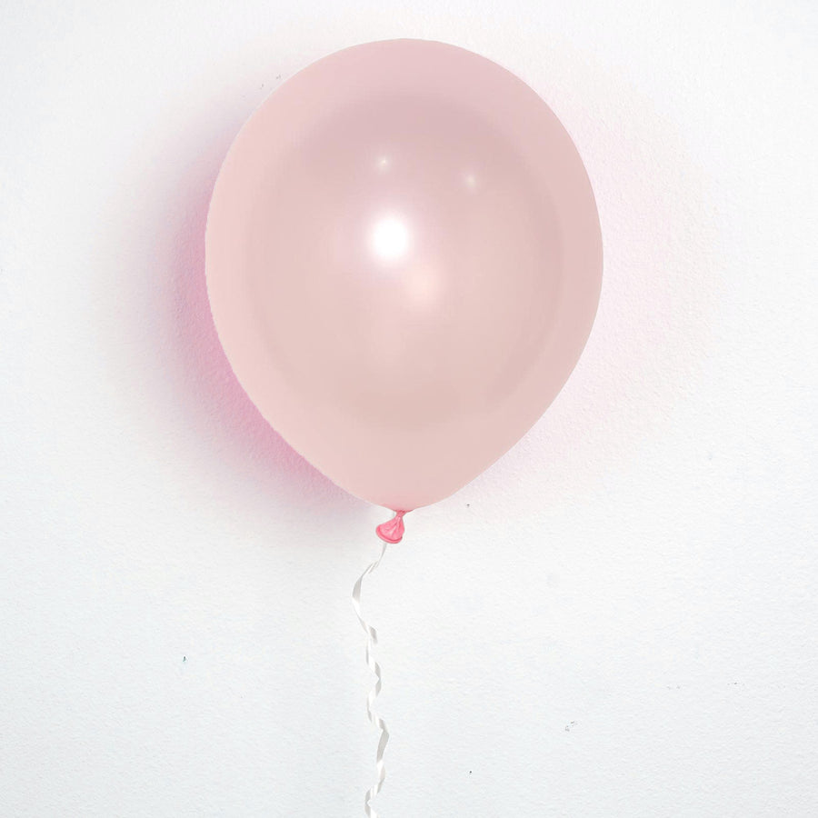 25 Pack | 12inches Shiny Pearl Blush Latex Helium, Air or Water Balloons