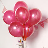 25 Pack | 12inches Shiny Pearl Wine Latex Helium, Air or Water Balloons