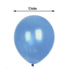 25 Pack | 12inches Shiny Pearl Blue Latex Helium, Air or Water Balloons