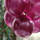 25 Pack | 12Inch Shiny Pearl Eggplant Latex Helium or Air Balloons