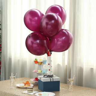 Add a Touch of Elegance with 12" Shiny Pearl Eggplant Latex Balloons
