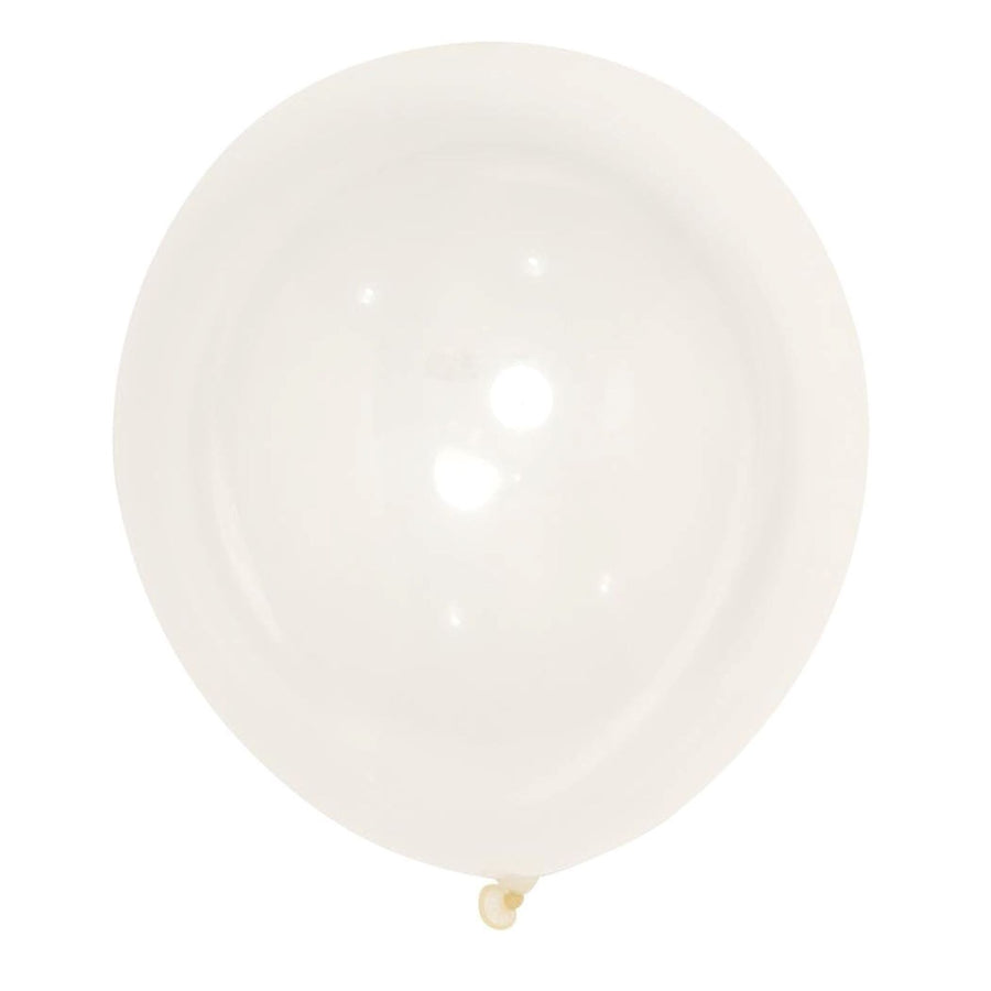 25 Pack | 12inches Shiny Pearl Clear Latex Helium, Air or Water Balloons#whtbkgd