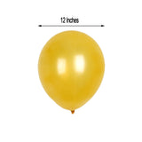 25 Pack | 12inch Shiny Pearl Gold Latex Helium, Air or Water Balloons