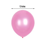 25 Pack | 12inches Shiny Pearl Pink Latex Helium, Air or Water Balloons