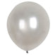 25 Pack | 12inch Shiny Pearl Silver Latex Helium, Air or Water Balloons#whtbkgd