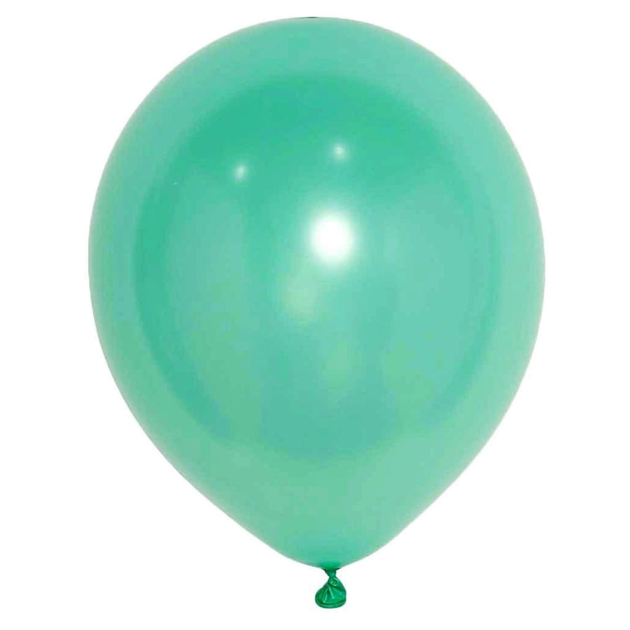 25 Pack | 12inch Shiny Pearl Turquoise Latex Helium or Air Balloons#whtbkgd