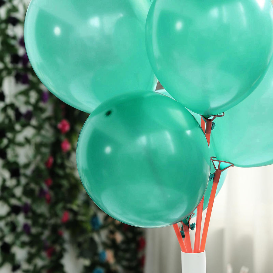 25 Pack | 12inch Shiny Pearl Turquoise Latex Helium or Air Balloons