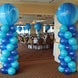 2 Pack | 5ft White Balloon Column Stand Kit, Pillar Balloon Holders