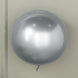 2 Pack | 18inch Shiny Silver Reusable UV Protected Sphere Vinyl Balloons