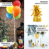 6 Pack | 5inch Metallic Gold Foil Tassel Top Party Balloon Weights, 5.5oz