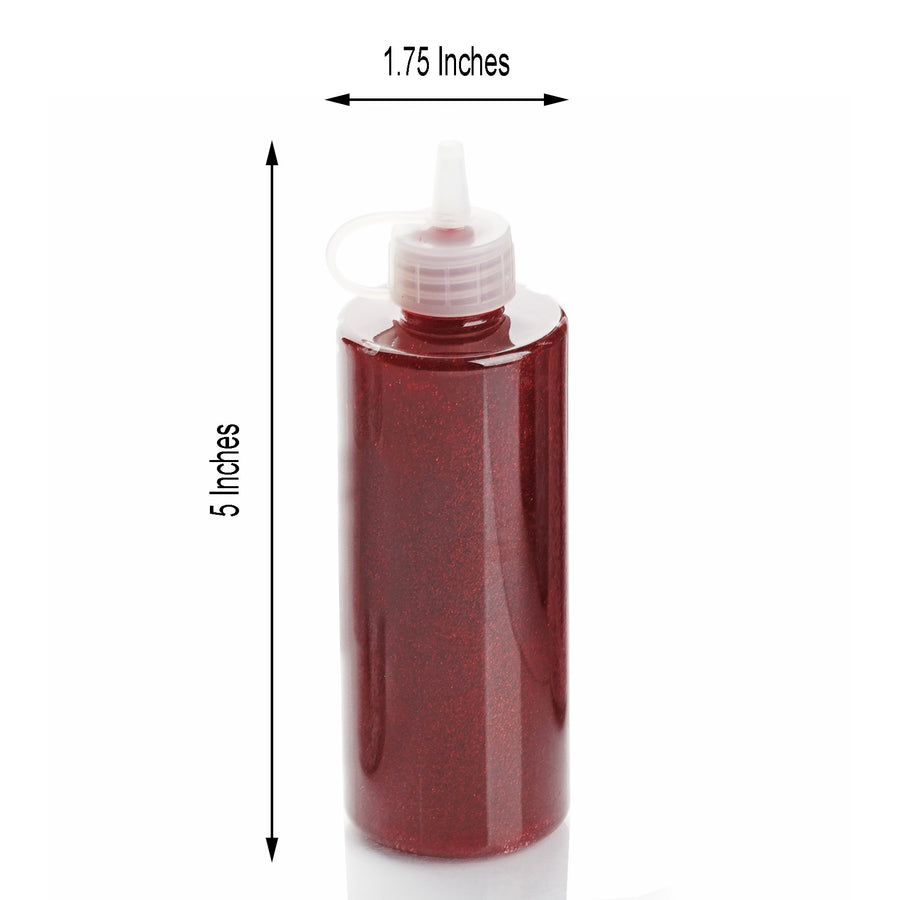 4 oz | Metallic Burgundy Arts & Craft Glitter Glue, DIY Sensory Bottle