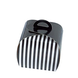 10 Pack | 3.5inch Black/White Striped Cupcake Candy Treat Gift Boxes#whtbkgd