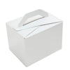 100 Pack | 4x3x3inch Classic White Tote Party Favor Candy Gift Boxes#whtbkgd