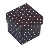 100 Pack | 2inch Chocolate/White Polka Dot Party Favor Candy Gift Boxes#whtbkgd