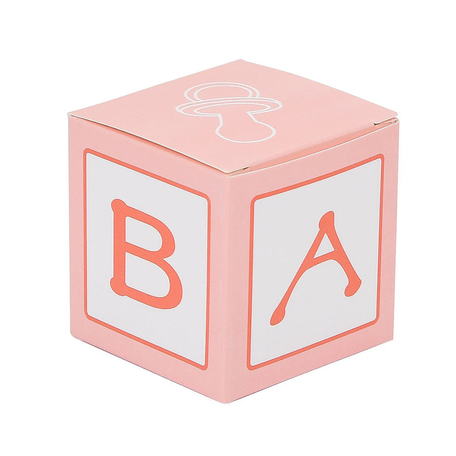 25 Pack | 2inch Pink Baby Shower Party Favor Candy Gift Boxes#whtbkgd