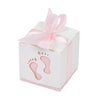 25 Pack | 2inch Pink Footprint Baby Shower Party Favor Candy Gift Boxes#whtbkgd