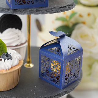 Elevate Your Event Decor with Navy Blue Butterfly Top Boxes