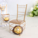 25 Pack | Clear & Gold PVC Chiavari Chair-Shaped Party Favor Candy Gift Boxes - 2inchx5inch