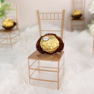 Clear and Gold Chiavari Chair-Shaped Candy Gift Boxes